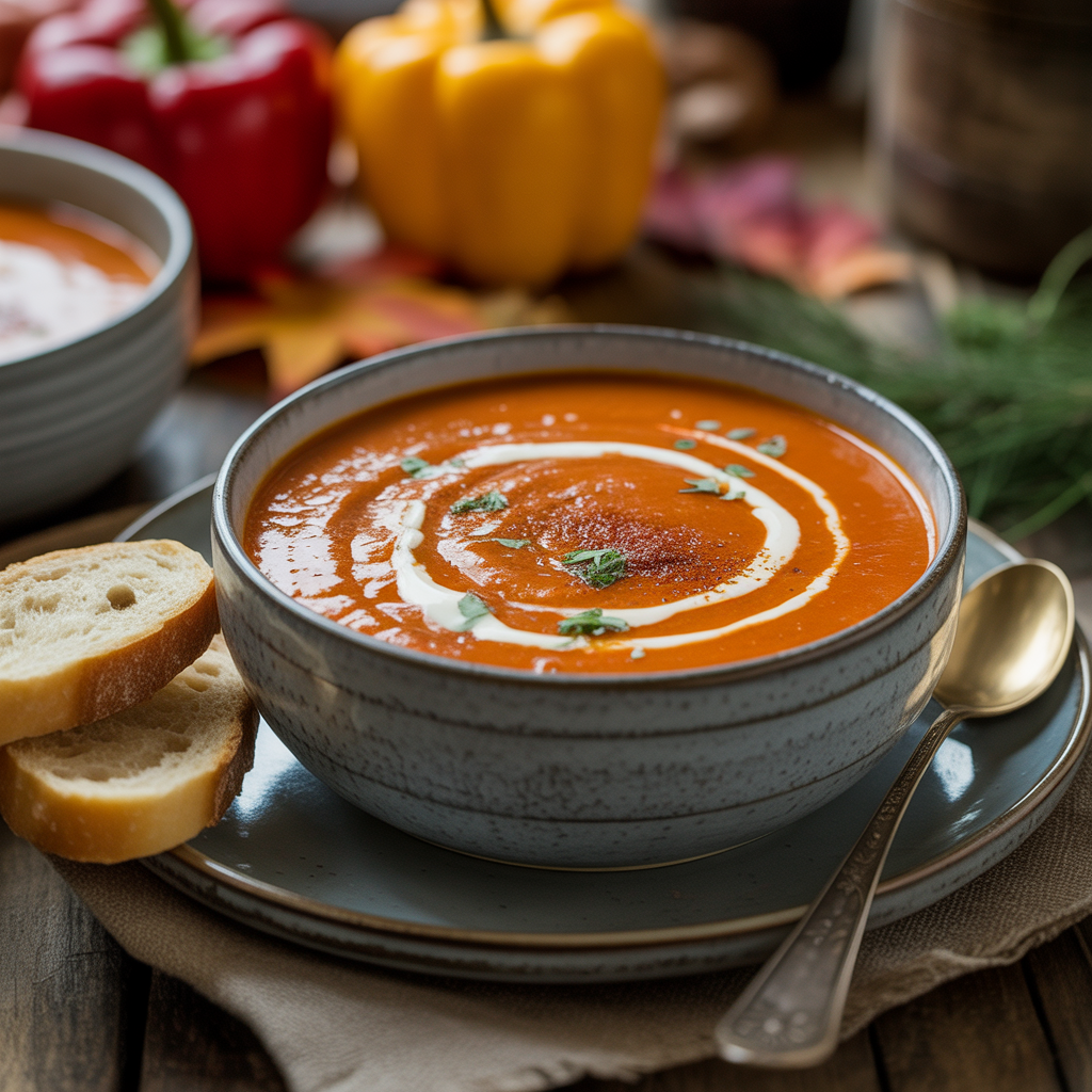 Red Pepper Gouda Soup