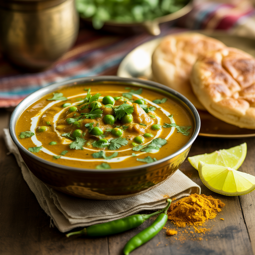 Green Vatana Curry Recipe