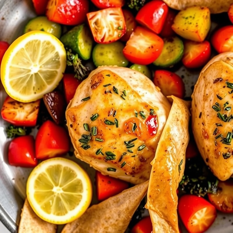 One-Pan Lemon Herb Roasted Chicken and Veggies