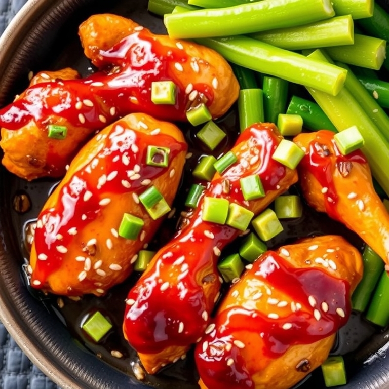 Spicy Honey Garlic Glazed Chicken