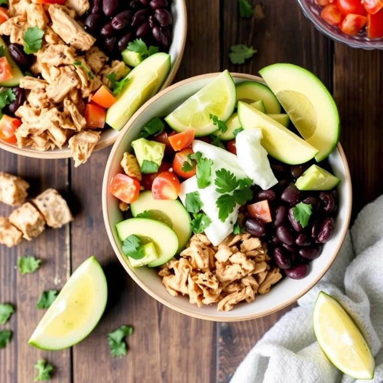Chicken and Black Bean Burrito Bowls